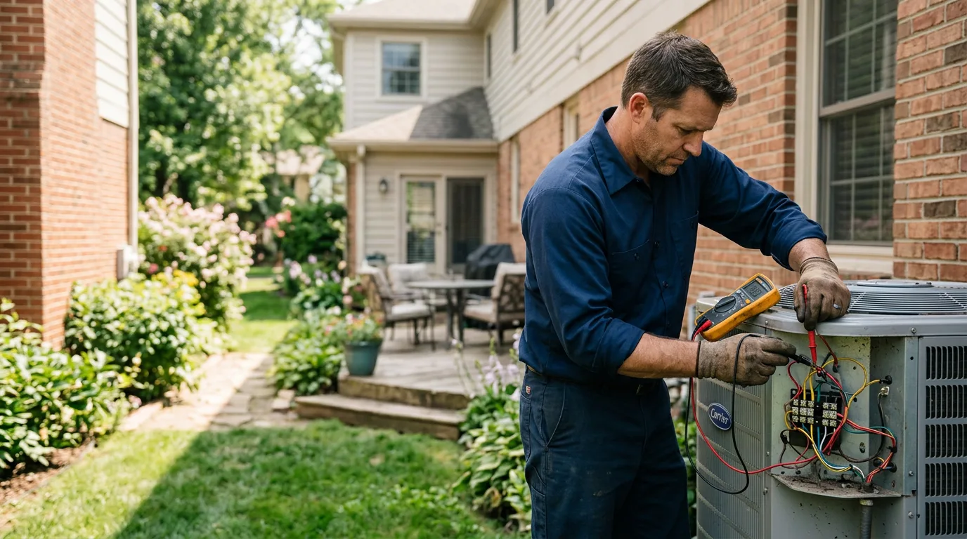 HVAC technician working near Monroeville, OH